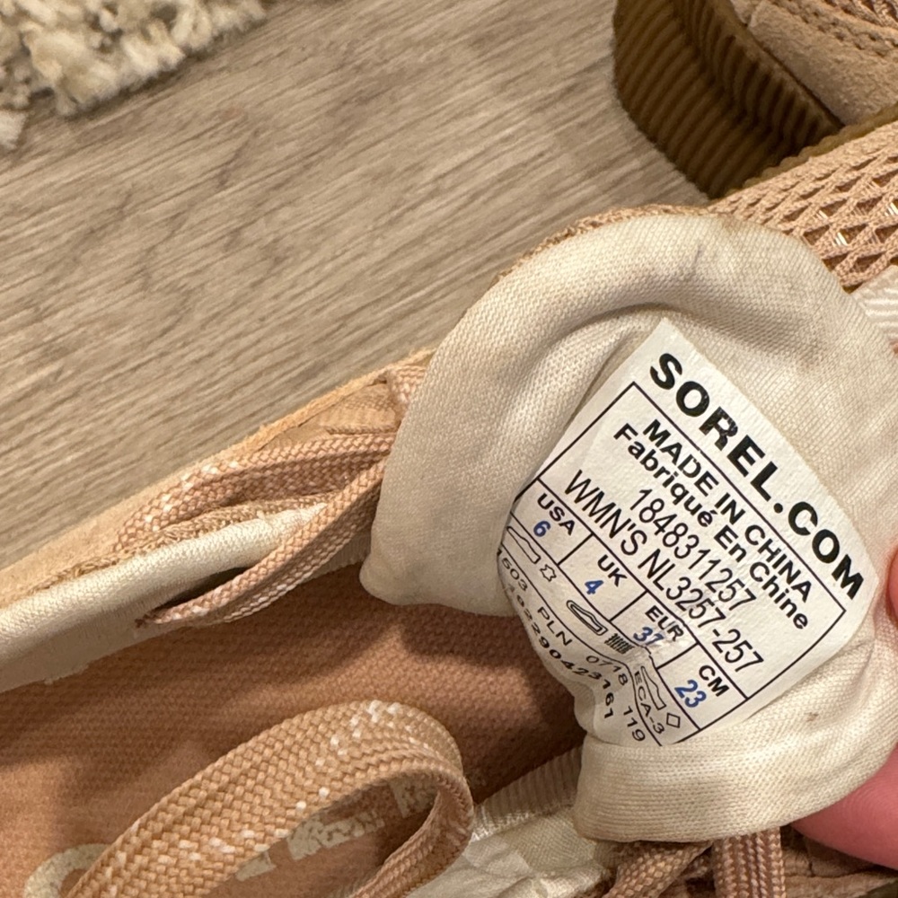 Sorel Out N About Plus Blush Pink Sneakers - Picture 6 of 6